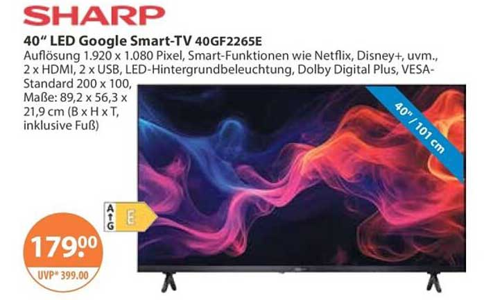 40“ LED Google Smart-TV 40GF2265E