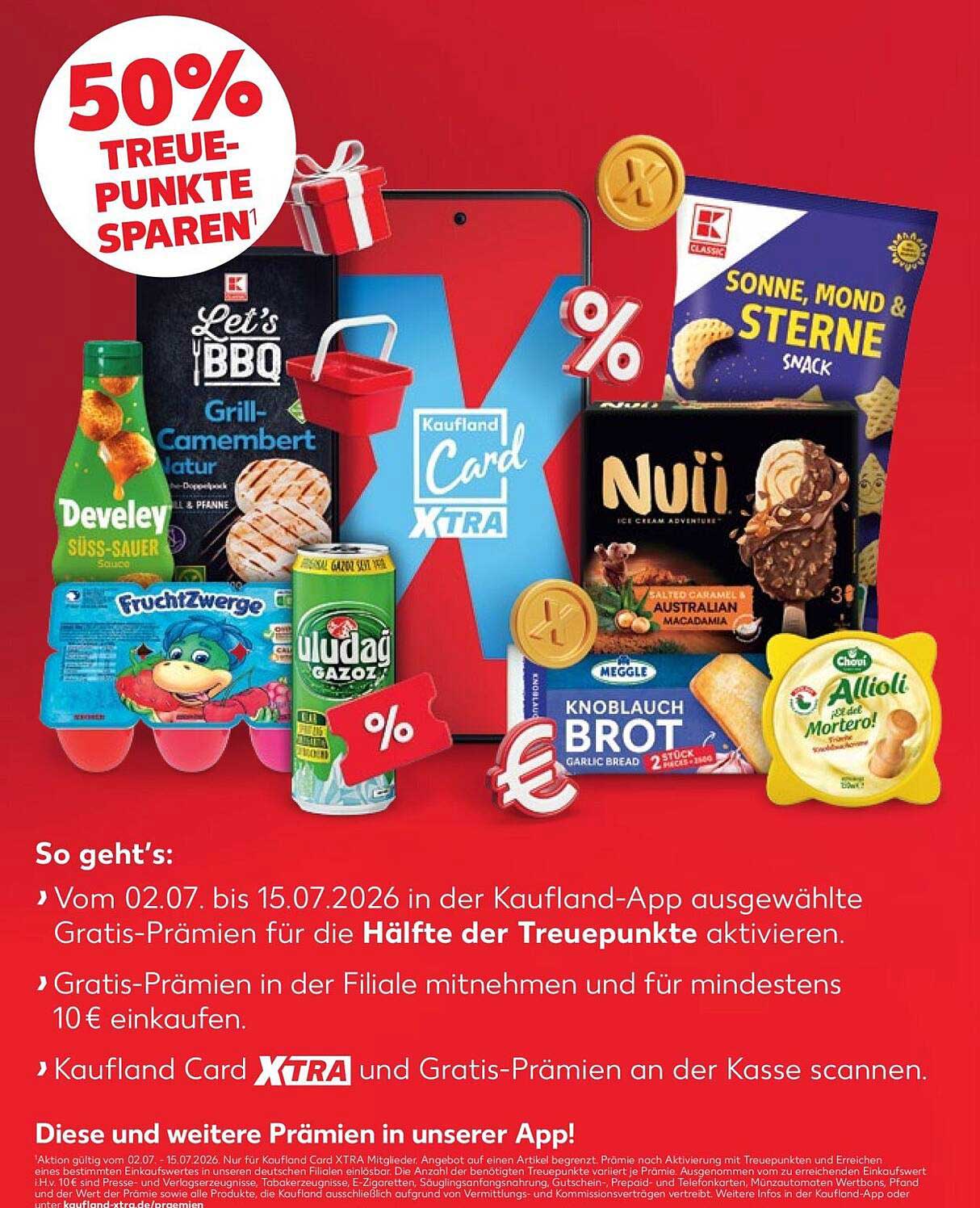50% TREUE-PUNKTE SPAREN