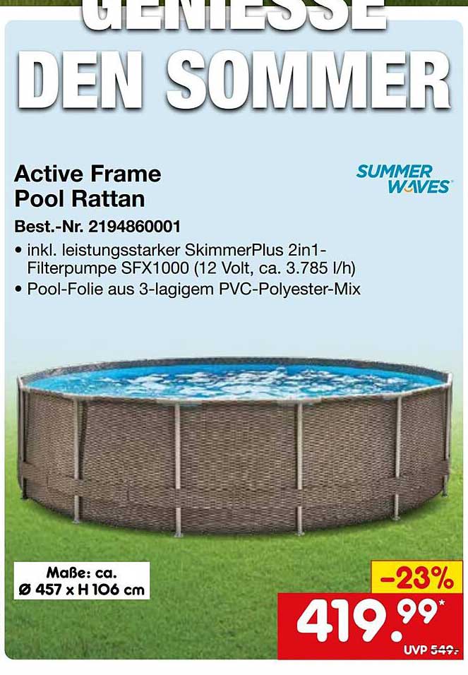 Active Frame Pool Rattan