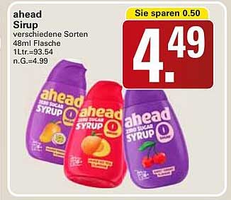 ahead Sirup verschiedene Sorten 48ml Flasche