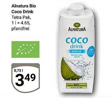Alnatura Bio Coco Drink Tetra Pak, 1 l = 4.65, pfandfrei