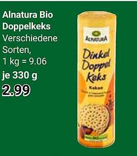 Alnatura Bio Doppelkeks Verschiedene Sorten, 1 kg = 9.06 je 330 g