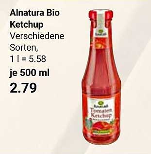 Alnatura Bio Ketchup Verschiedene Sorten, 1 l = 5.58, je 500 ml