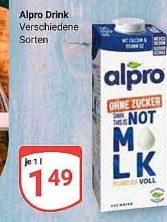 Alpro Drink Verschiedene Sorten