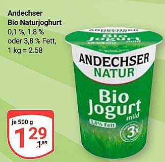 Andechser Bio Naturjoghurt