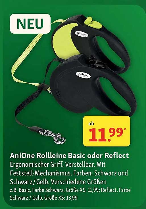 AniOne Rollleine Basic oder Reflect
