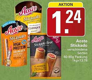 Aoste Stickado verschiedene Sorten 60-90g Packung 1kg=13,78