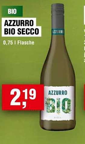 AZZURRO BIO SECCO 0,75 l Flasche
