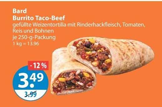 Bard Burrito Taco-Beef