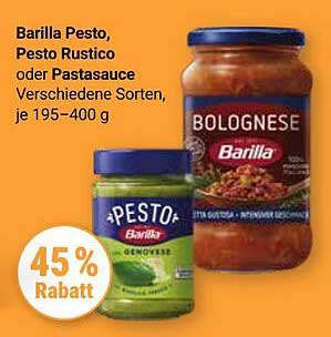 Barilla Pesto, Pesto Rustico oder Pastasauce, Verschiedene Sorten, je 195–400 g