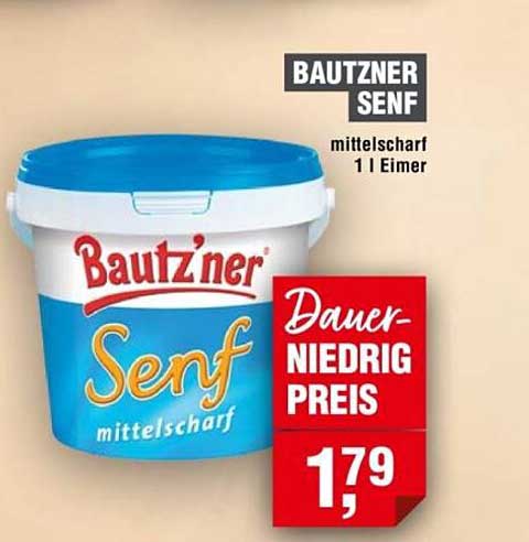 BAUTZNER SENF mittelscharf 1 l Eimer