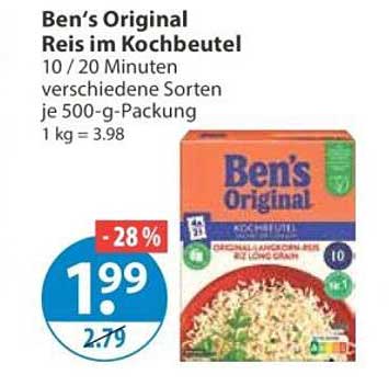 Ben’s Original Reis im Kochbeutel