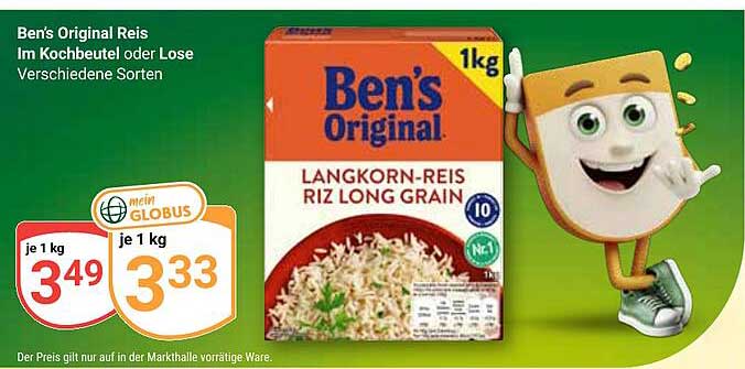 Ben's Original Reis Im Kochbeutel oder Lose Verschiedene Sorten