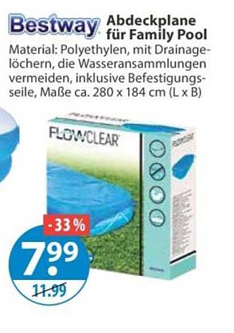 Bestway Abdeckplane für Family Pool
