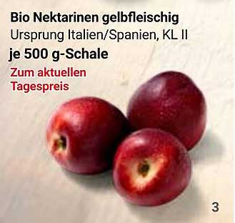 Bio Nektarinen gelbfleischig