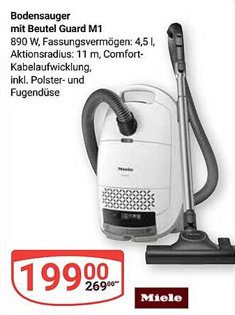 Bodensauger mit Beutel Guard M1