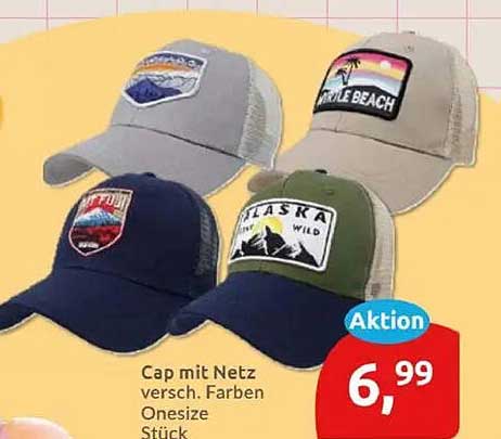 Cap mit Netz versch. Farben Onesize Stück
