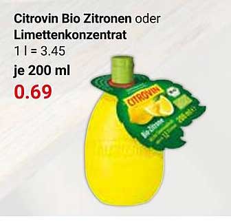 Citrovin Bio Zitronen oder Limettenkonzentrat