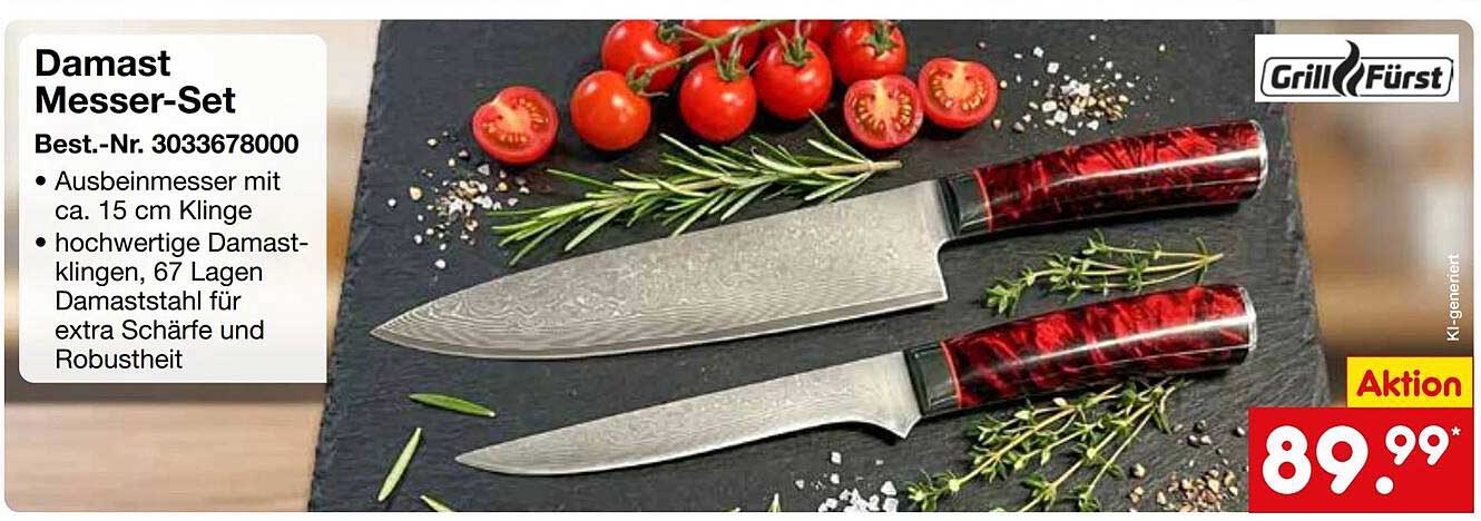 Damast Messer-Set
