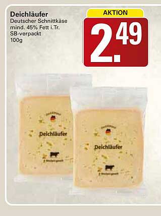 Deichläufer Deutscher Schnittkäse mind. 45% Fett i.Tr. SB-verpackt 100g