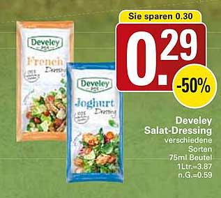 Develey Salat-Dressing verschiedene Sorten
