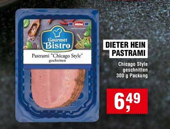 DIETER HEIN PASTRAMI Chicago Style geschnitten 300 g Packung