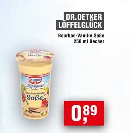 DR. OETKER LÖFFELGLÜCK Bourbon-Vanille Soße 250 ml Becher