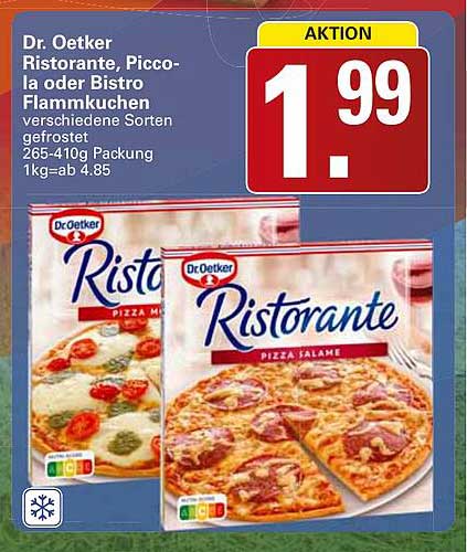 Dr. Oetker Ristorante, Piccola oder Bistro Flammkuchen verschiedene Sorten gefrostet 265-410g Packung 1kg=ab 4.85