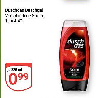 Duschdas Duschgel Verschiedene Sorten, 1 l = 4.40