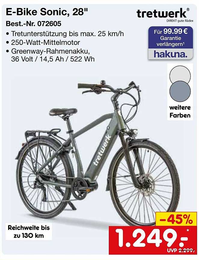 E-Bike Sonic, 28"