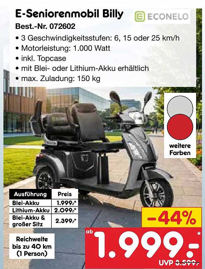 E-Seniorenmobil Billy