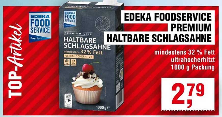EDEKA FOODSERVICE PREMIUM HALTBARE SCHLAGSAHNE