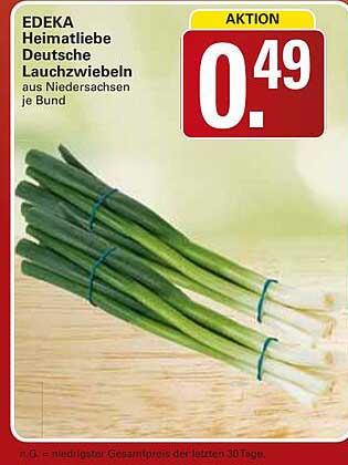 EDEKA Heimatliebe Deutsche Lauchzwiebeln aus Niedersachsen je Bund