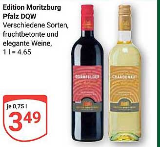 Edition Moritzburg Pfalz DQW Verschiedene Sorten, fruchtbetonte und elegante Weine, 1 l = 4.65