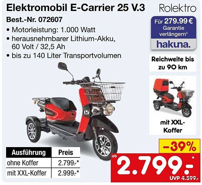 Elektroroller E-Carrier 25 V.3