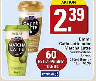 Emmi Caffe Latte oder Matcha Latte