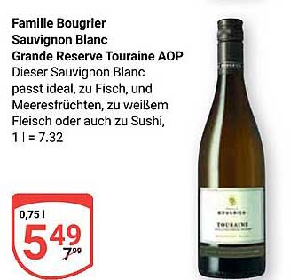 Famille Bourgeois Sauvignon Blanc Grande Reserve Touraine AOP