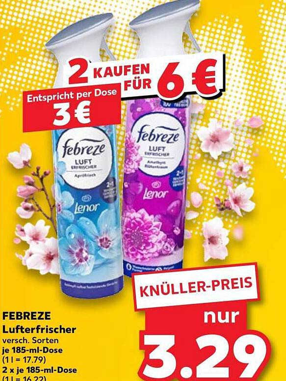 FEBREZE Lufterfrischer versch. Sorten je 185-ml-Dose