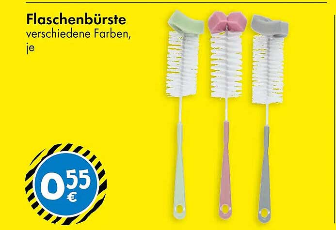 Flaschenbürste verschiedene Farben, je
