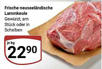 Frische neuseeländische Lammkeule