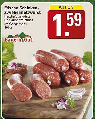 Frische Schinken-Zwiebelmettwurst