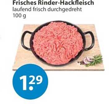 Frisches Rinder-Hackfleisch laufend frisch durchgedreht 100 g