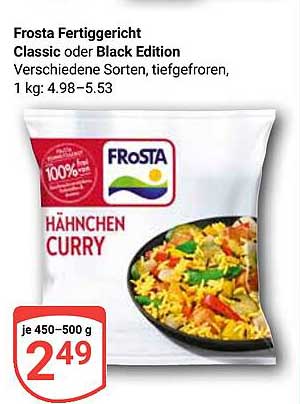 Frosta Fertiggericht Classic oder Black Edition