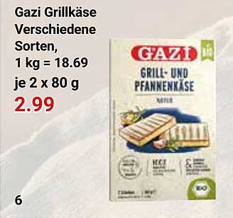 Gazi Grillkäse Verschiedene Sorten, 1 kg = 18.69 je 2 x 80 g