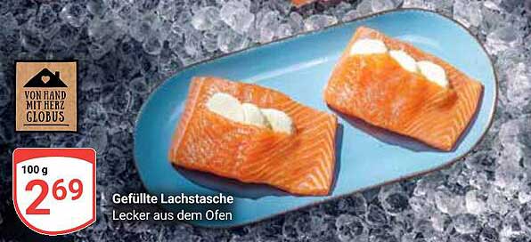 Gefüllte Lachstasche
