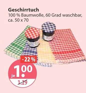 Geschirrtuch 100 % Baumwolle, 60 Grad waschbar, ca. 50 x 70
