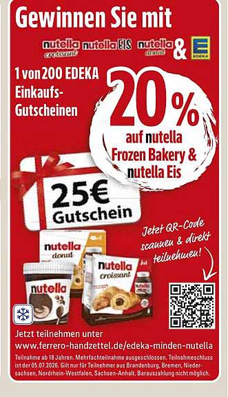 Gewinnen Sie mit nutella nutella eis nutella donut & EDEKA