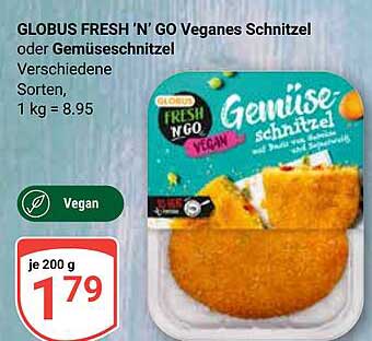 GLOBUS FRESH ‘N’ GO Veganes Schnitzel oder Gemüseschnitzel