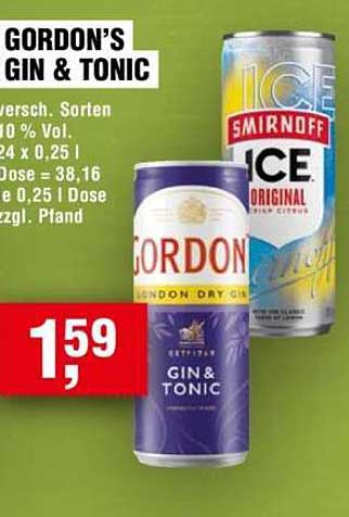 GORDON'S GIN & TONIC