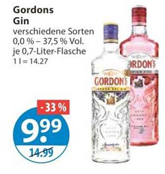 Gordons Gin verschiedene Sorten 0,0 % – 37,5 % Vol. je 0,7-Liter-Flasche